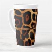 スタイリッシュモノグラムのLeopard Print カフェラテマグ (左アングル)