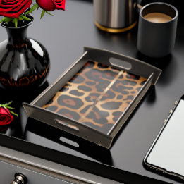 スタイリッシュモノグラムのLeopard Print トレー