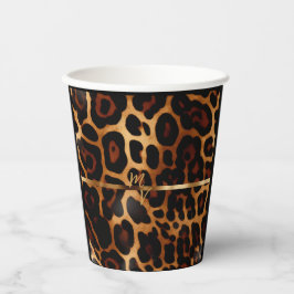 スタイリッシュモノグラムのLeopard Print 紙コップ