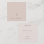 スタイリッシュモノグラムシンプルエレガントミニマモダンリスト スクエア名刺 (正面/裏面)