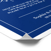 スタイリッシュユニーク結婚のJenga Guest Book Sign ポスター (角)