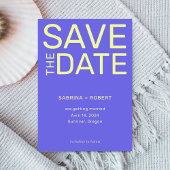 スタイリッシュユニーク色はっきりしたタイポグラフィ結婚の セーブザデート