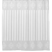 スタイリッシュライトグレーダマスクストライプのパタエレガントン シャワーカーテン (正面)