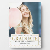 スタイリッシュラベル卒業写真ギフトデスクトップのプラーク フォトプラーク (正面)