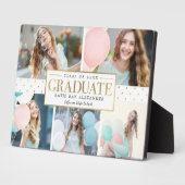 スタイリッシュラベル卒業写真ギフトデスクトップのプラーク フォトプラーク (側面)