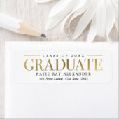 スタイリッシュラベル卒業差出人住所ラベル ラベル (インサイチュ)