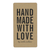 スタイリッシュラ素朴ブ·クラフトで手作りフェイク ラベル (正面)