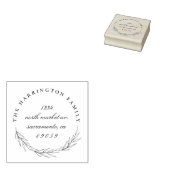 スタイリッシュリースラウンドファミリー名差出人住所 ラバースタンプ (押印)