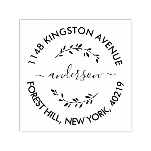 スタイリッシュリース名前をカスタムするとアドレス セルフインキングスタンプ (デザイン)