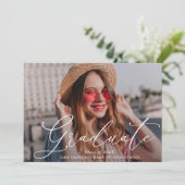 スタイリッシュレタリング卒業発表 案内状 (スタンド正面)