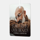 スタイリッシュレタリング永遠にハート記念館 メタルオーナメント (正面左)