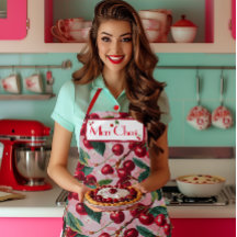 スタイリッシュレトロ'さくらんぼポップ・アートの'ピンクパーソナライズされた