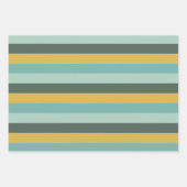 スタイリッシュレトロとヴィンテージの横向きストライプ ラッピングペーパーシート (正面2)