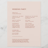 スタイリッシュレトロな桃結婚色 プログラム (裏面)