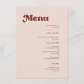 スタイリッシュレトロな桃結婚色 メニュー (正面)