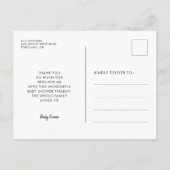 スタイリッシュレトロな赤ちゃんシャワー感謝していユー ポストカード (裏面)