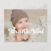 スタイリッシュレトロな赤ちゃんシャワー感謝していユー ポストカード (正面)