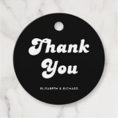 スタイリッシュレトロブラック&ホワイト結婚ズ フェイバータグ (正面)