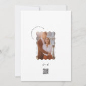 スタイリッシュレトロミニマルスタイル波形ピンクフォトフレーム セーブザデート (裏面)