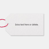 スタイリッシュレトロモダンレタリング | 編集可能ブラック ギフトタグ (裏面横)