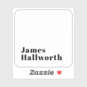 スタイリッシュレトロモダンレタリング | 編集可能ブラック シール (シート)