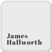 スタイリッシュレトロモダンレタリング | 編集可能ブラック シール (正面)