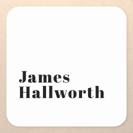 スタイリッシュレトロモダンレタリング | 編集可能ブラック スクエアシール