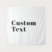 スタイリッシュレトロモダンレタリング | 編集可能ブラック タペストリー (正面)