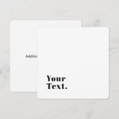 スタイリッシュレトロモダンレタリング | 編集可能ブラック ノートカード (正面/裏面)