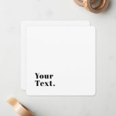 スタイリッシュレトロモダンレタリング | 編集可能ブラック ノートカード (正面/裏面インサイチュ)