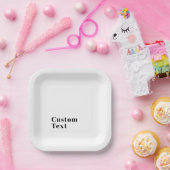 スタイリッシュレトロモダンレタリング | 編集可能ブラック ペーパープレート (パーティー)