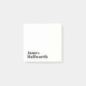 スタイリッシュレトロモダンレタリング | 編集可能ブラック ポストイット (正面)