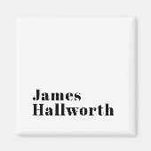 スタイリッシュレトロモダンレタリング | 編集可能ブラック マグネット (正面)