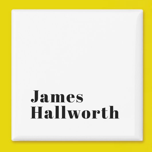 スタイリッシュレトロモダンレタリング | 編集可能ブラック マグネット