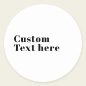 スタイリッシュレトロモダンレタリング | 編集可能ブラック ラウンドシール