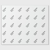 スタイリッシュレトロモダンレタリング | 編集可能ブラック ラッピングペーパー (フラット)