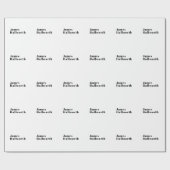 スタイリッシュレトロモダンレタリング | 編集可能ブラック ラッピングペーパー (フラット)