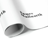 スタイリッシュレトロモダンレタリング | 編集可能ブラック ラッピングペーパー (ロールコーナー)