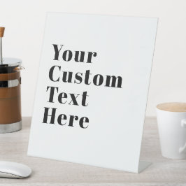 スタイリッシュレトロモダンレタリング | 編集可能ブラック 台座サイン