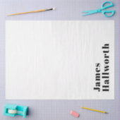 スタイリッシュレトロモダンレタリング | 編集可能ブラック 薄葉紙 (クラフト)