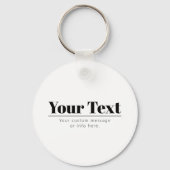 スタイリッシュレトロモダン文字 | ブラック&ホワイト キーホルダー (正面)