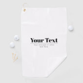 スタイリッシュレトロモダン文字 | ブラック&ホワイト ゴルフタオル (インサイチュ)