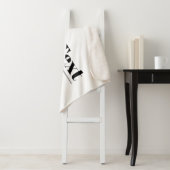 スタイリッシュレトロモダン文字 | ブラック&ホワイト シェルパブランケット (インサイチュ)