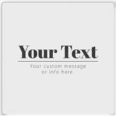 スタイリッシュレトロモダン文字 | ブラック&ホワイト シール (正面)