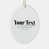 スタイリッシュレトロモダン文字 | ブラック&ホワイト セラミックオーナメント (右)