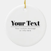 スタイリッシュレトロモダン文字 | ブラック&ホワイト セラミックオーナメント (裏面)