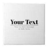 スタイリッシュレトロモダン文字 | ブラック&ホワイト タイル (正面)