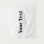 スタイリッシュレトロモダン文字 | ブラック&ホワイト タペストリー (正面)