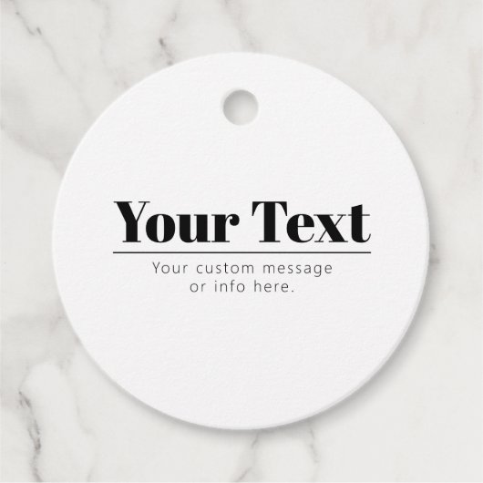 スタイリッシュレトロモダン文字 | ブラック&ホワイト フェイバータグ (正面)