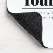 スタイリッシュレトロモダン文字 | ブラック&ホワイト マウスパッド (コーナー)